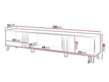 Torvos Tv-bänk 180 cm - Svart - Möbler - TV- & Mediamöbler - TV bänk & mediabänk