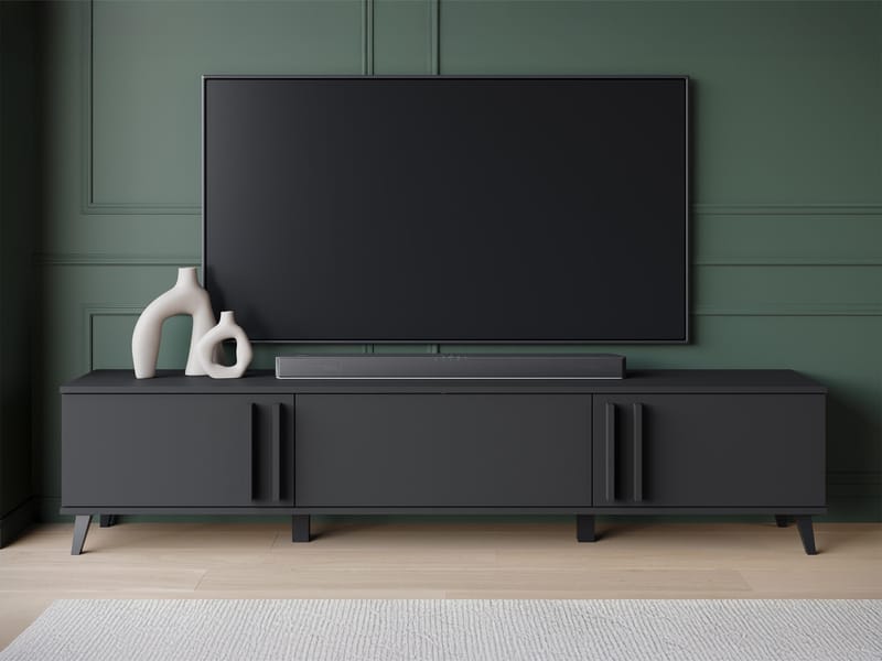 Torvos Tv-bänk 180 cm - Svart - Möbler - TV- & Mediamöbler - TV bänk & mediabänk