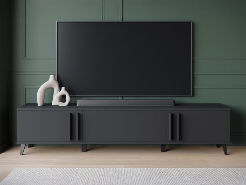 Torvos Tv-bänk 180 cm - Svart - Möbler - TV- & Mediamöbler - TV bänk & mediabänk