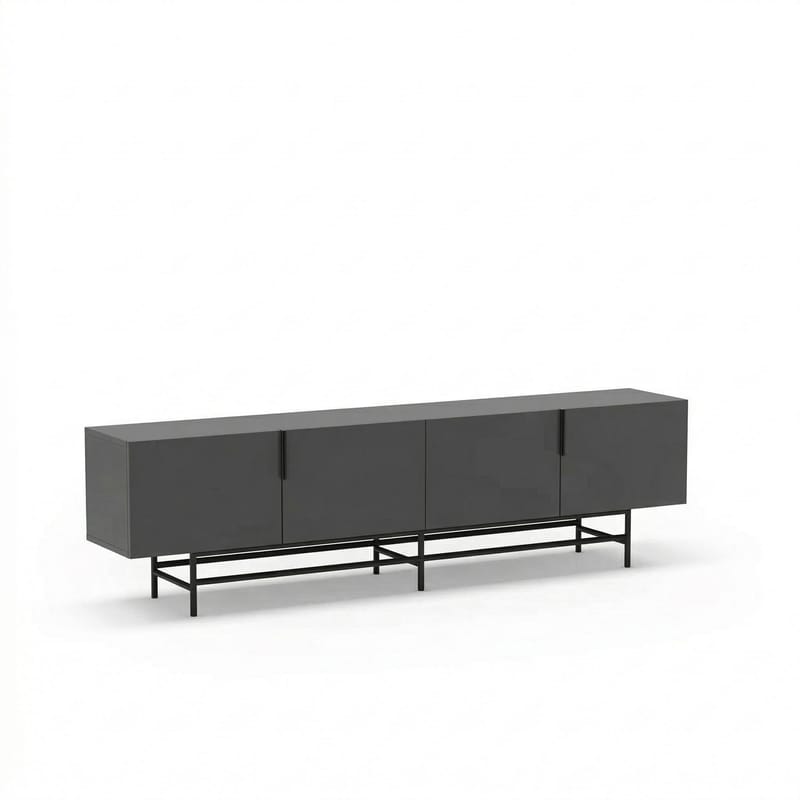 Truvia TV-bänk 200x55x35 cm - Antracit och svart - Möbler - TV- & Mediamöbler - TV bänk & mediabänk