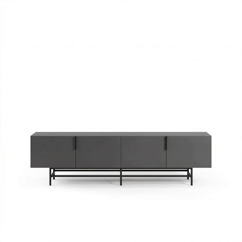 Truvia TV-bänk 200x55x35 cm - Antracit och svart - Möbler - TV- & Mediamöbler - TV bänk & mediabänk