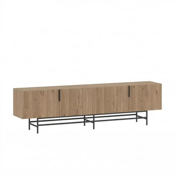 Truvia TV-bänk 200x55x35 cm - naturfärgad ek och svart - Möbler - TV- & Mediamöbler - TV bänk & mediabänk