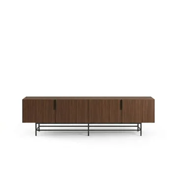 Truvia TV-bänk 200x55x35 cm - Valnöt och svart - Möbler - TV- & Mediamöbler - TV bänk & mediabänk