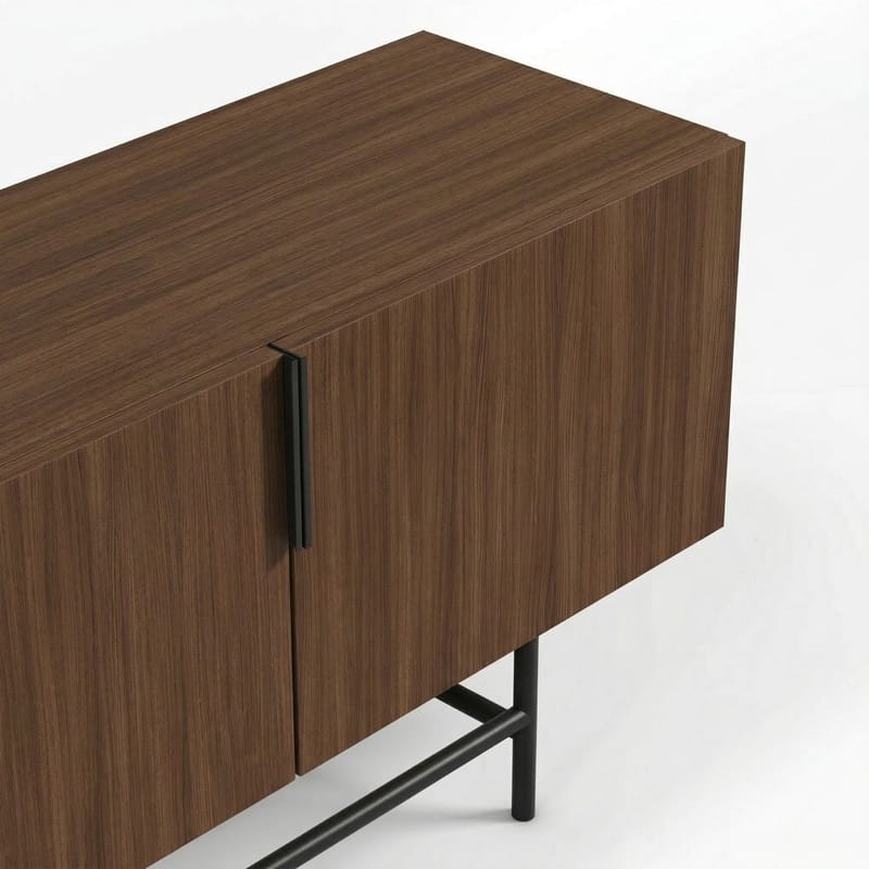 Truvia TV-bänk 200x55x35 cm - Valnöt och svart - Möbler - TV- & Mediamöbler - TV bänk & mediabänk