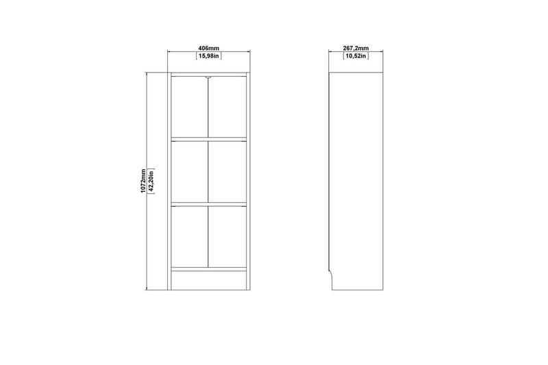 Trysil Bokhylla 107 cm - Vit - Förvaring - Hylla - Bokhylla