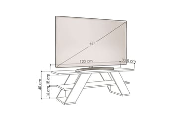 Tv-bänk & mediabänk Homitis TV-bänk Janesh Antracit,Vit - Möbler - TV- & Mediamöbler - TV bänk & mediabänk