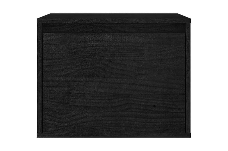 Tv-bänk 7 st svart massiv furu - Svart - TV bänk & mediabänk