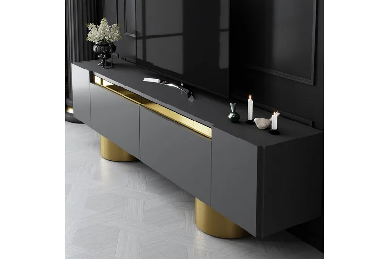 TV-bänk Antracit / Rany - Antracit / Rany - Möbler - TV- & Mediamöbler - TV bänk & mediabänk