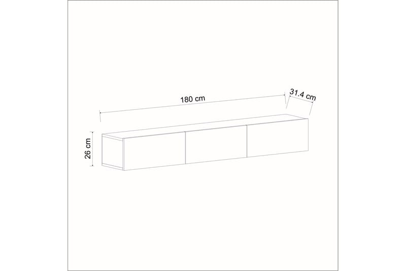 Tv-bänk Apslawn 180 cm - Valnöt - Möbler - TV- & Mediamöbler - TV bänk & mediabänk