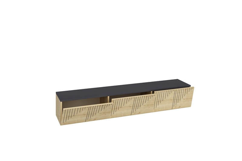 Tv-bänk Artemis 180x37 cm Brun/Svart - Hanah Home - Möbler - TV- & Mediamöbler - TV bänk & mediabänk
