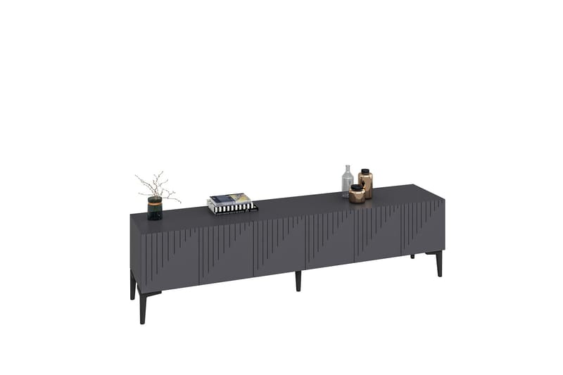 Tv-bänk Artemis 180x37 cm Svart - Hanah Home - Möbler - TV- & Mediamöbler - TV bänk & mediabänk