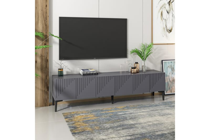 Tv-bänk Artemis 180x37 cm Svart - Hanah Home - Möbler - TV- & Mediamöbler - TV bänk & mediabänk