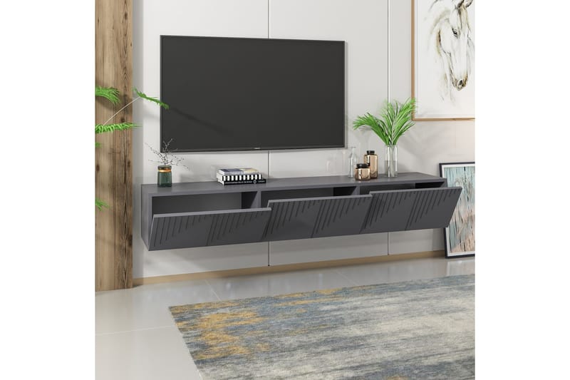 Tv-bänk Artemis 180x37 cm Svart - Hanah Home - TV bänk & mediabänk