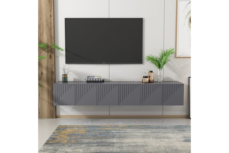 Tv-bänk Artemis 180x37 cm Svart - Hanah Home - Möbler - TV- & Mediamöbler - TV bänk & mediabänk