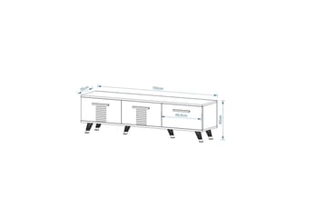Tv-bänk Asimo 150x35 cm Brun - Hanah Home - Möbler - TV- & Mediamöbler - TV bänk & mediabänk
