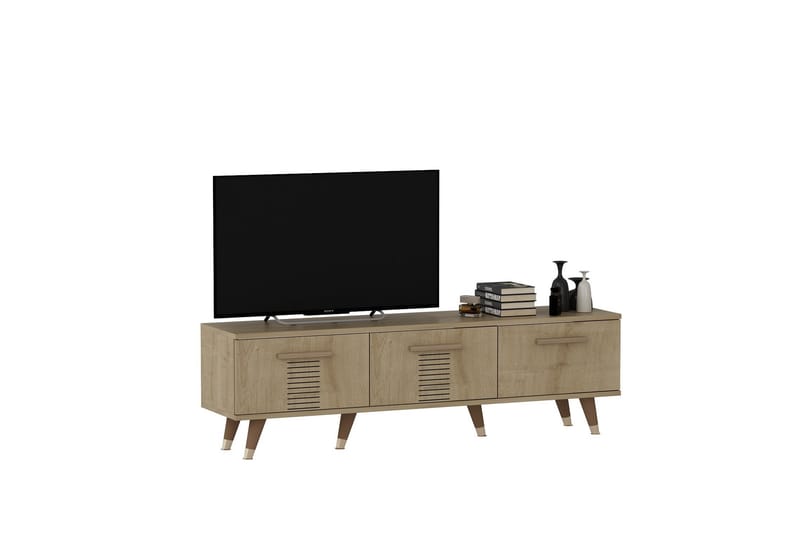 Tv-bänk Asimo 150x35 cm Brun - Hanah Home - TV bänk & mediabänk