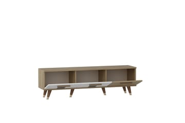 Tv-bänk Asimo 150x35 cm Brun/Vit - Hanah Home - Möbler - TV- & Mediamöbler - TV bänk & mediabänk