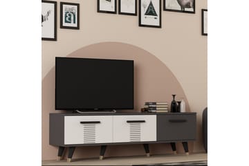 Tv-bänk Asimo 150x35 cm Svart/Vit - Hanah Home - Möbler - TV- & Mediamöbler - TV bänk & mediabänk
