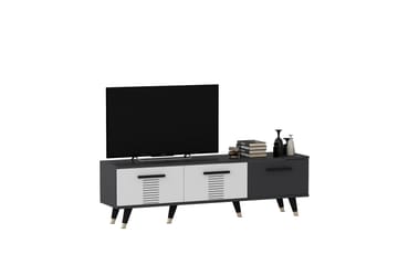 Tv-bänk Asimo 150x35 cm Svart/Vit - Hanah Home - Möbler - TV- & Mediamöbler - TV bänk & mediabänk