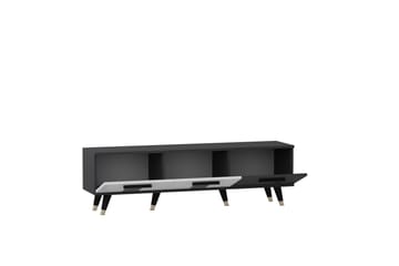 Tv-bänk Asimo 150x35 cm Svart/Vit - Hanah Home - Möbler - TV- & Mediamöbler - TV bänk & mediabänk