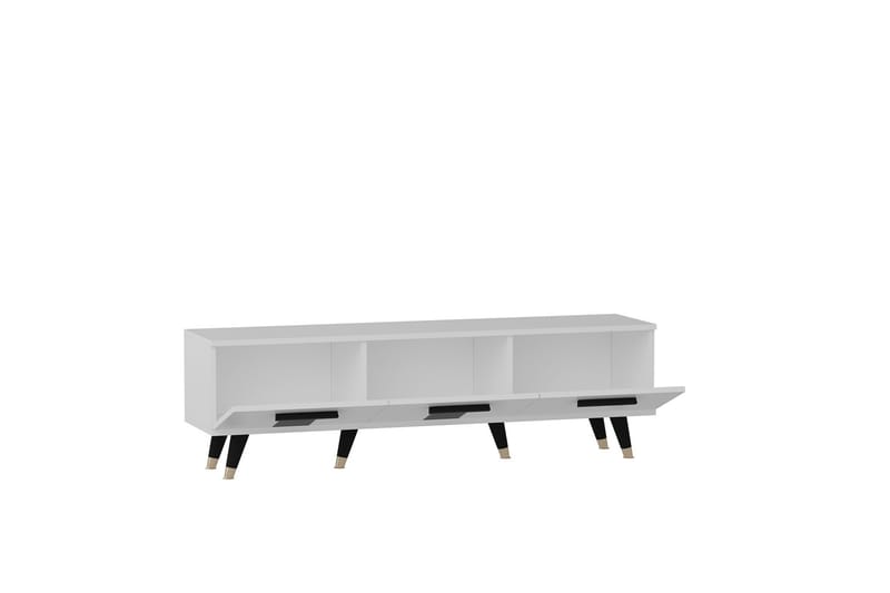 Tv-bänk Asimo 150x35 cm Vit - Hanah Home - Möbler - TV- & Mediamöbler - TV bänk & mediabänk