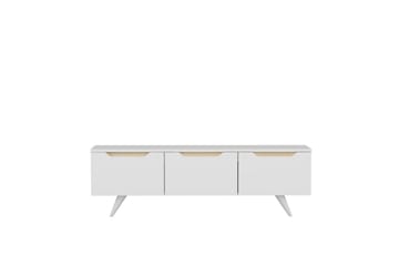 Tv-bänk Babice 150x35 cm Vit/Brun - Hanah Home - Möbler - TV- & Mediam�öbler - TV bänk & mediabänk