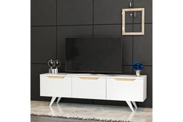 Tv-bänk Babice 150x35 cm Vit/Brun - Hanah Home - Möbler - TV- & Mediamöbler - TV bänk & mediabänk