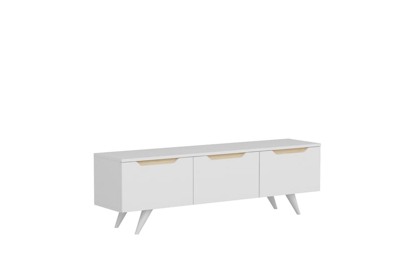Tv-bänk Babice 150x35 cm Vit/Brun - Hanah Home - Möbler - TV- & Mediamöbler - TV bänk & mediabänk