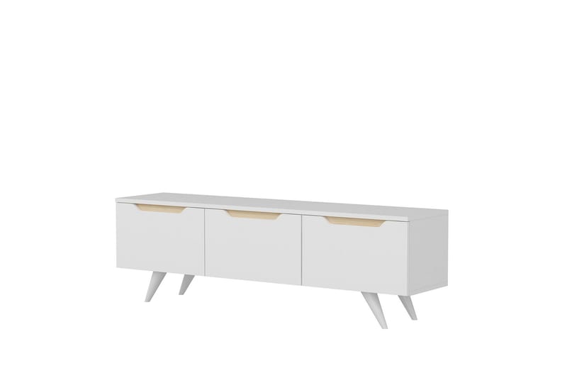 Tv-bänk Babice 150x35 cm Vit/Brun - Hanah Home - Möbler - TV- & Mediamöbler - TV bänk & mediabänk