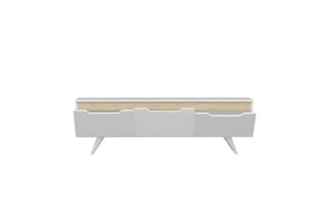 Tv-bänk Babice 150x35 cm Vit/Brun - Hanah Home - Möbler - TV- & Mediamöbler - TV bänk & mediabänk