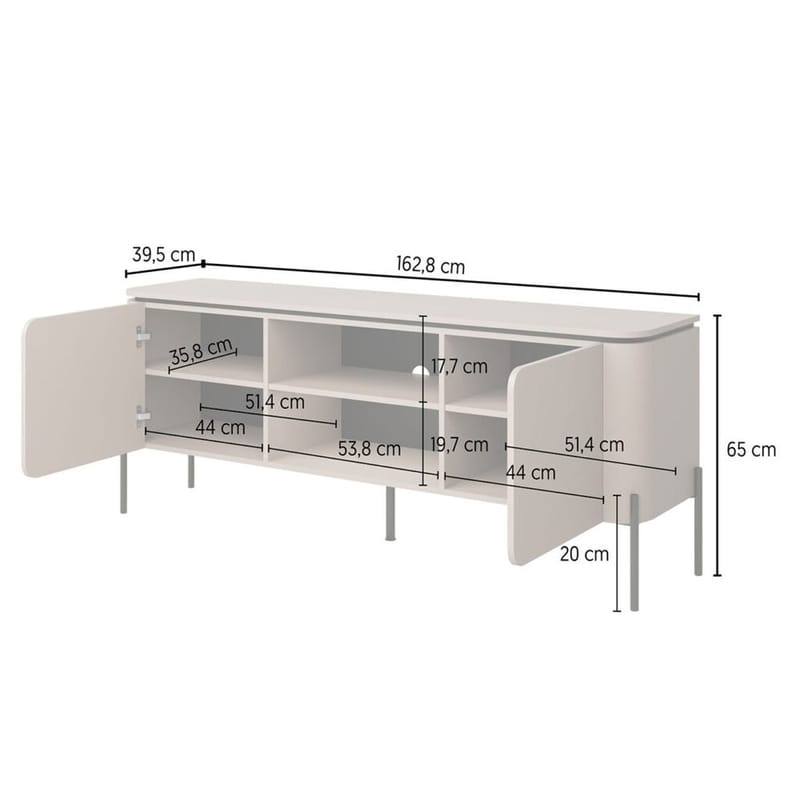 Tv-bänk Bello 2 dörrar - Möbler - TV- & Mediamöbler - TV bänk & mediabänk