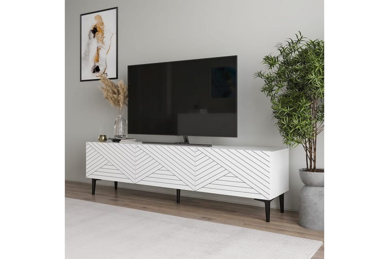 TV-bänk Botswana Vit - Vit - Möbler - TV- & Mediamöbler - TV bänk & mediabänk