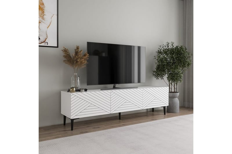 TV-bänk Botswana Vit - Vit - Möbler - TV- & Mediamöbler - TV bänk & mediabänk