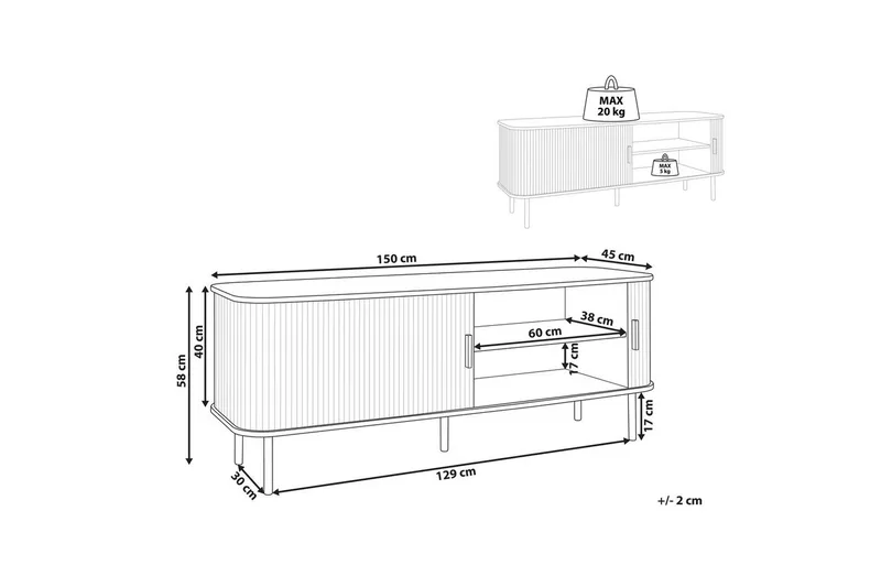 TV-bänk Bradley - Möbler - TV- & Mediamöbler - TV bänk & mediabänk