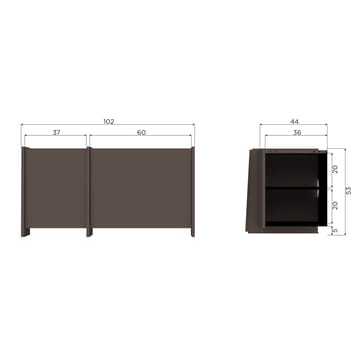 Tv-bänk Brock 102 cm - Mellanbrun - Möbler - TV- & Mediamöbler - TV bänk & mediabänk