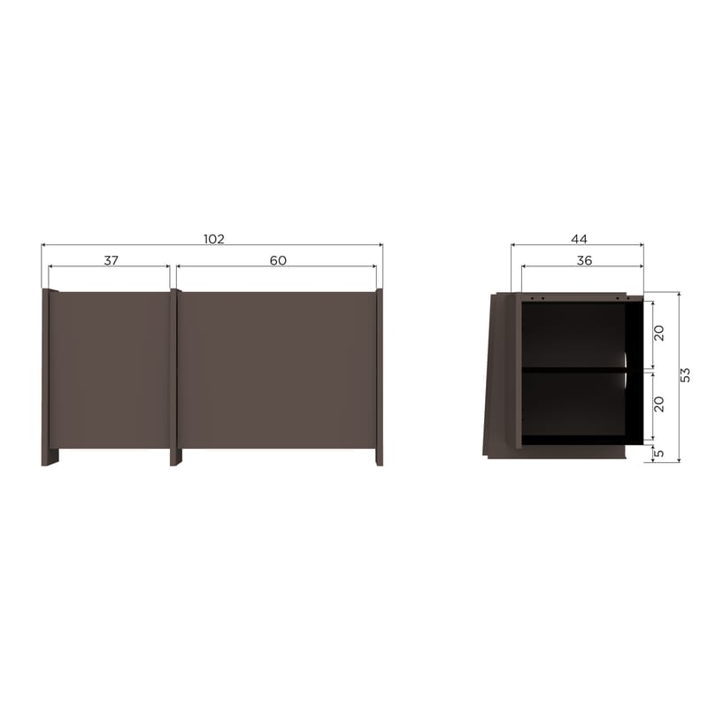 Tv-bänk Brock 102 cm - Mellanbrun - Möbler - TV- & Mediamöbler - TV bänk & mediabänk