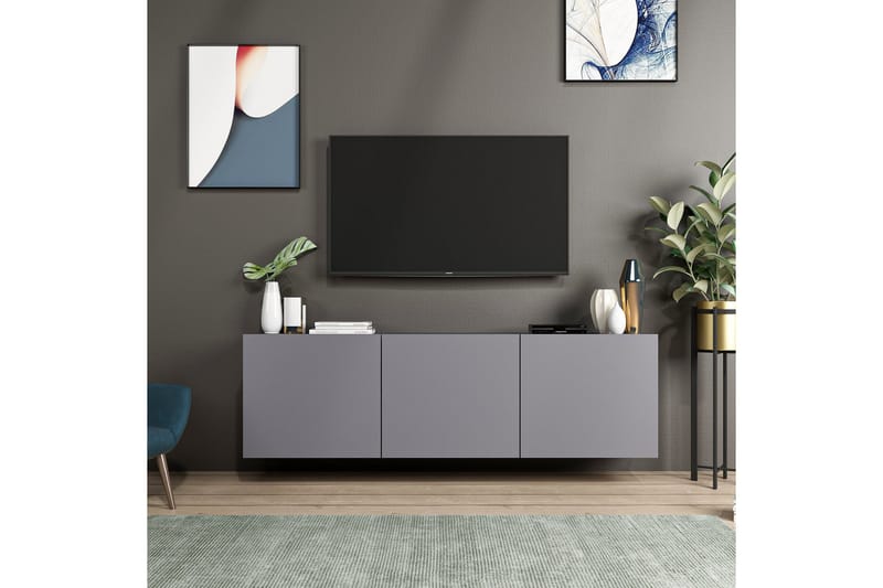 Tv-bänk Bruce 150x31 cm Svart - Hanah Home - TV bänk & mediabänk