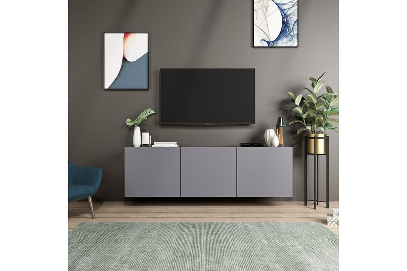 Tv-bänk Bruce 150x31 cm Svart - Hanah Home - TV bänk & mediabänk