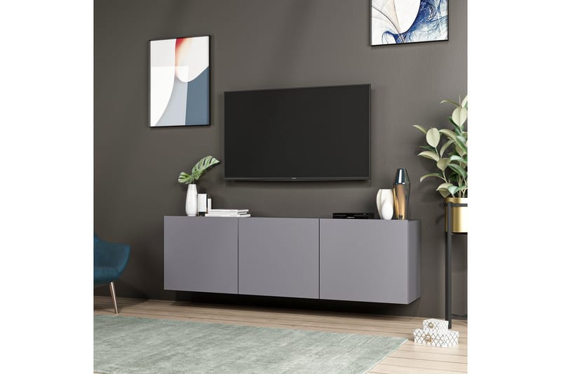 Tv-bänk Bruce 150x31 cm Svart - Hanah Home - TV bänk & mediabänk