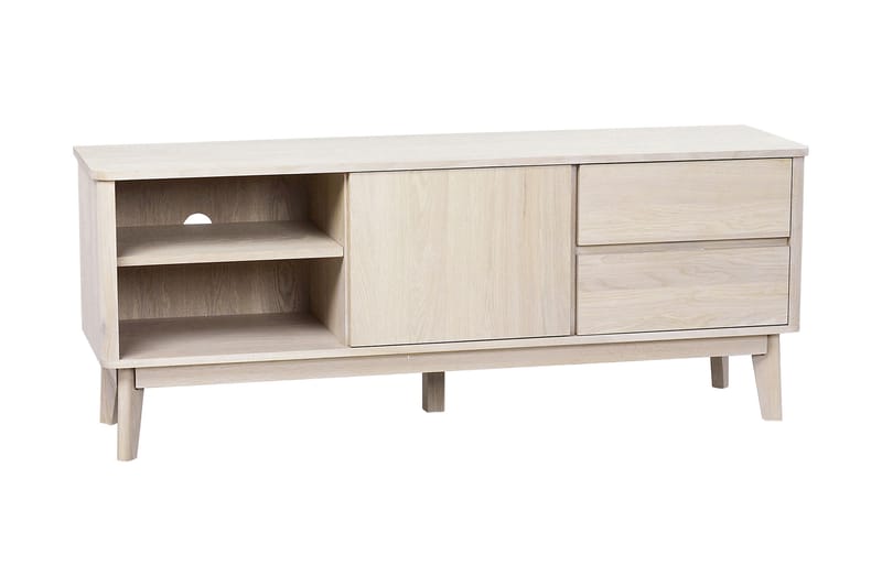 TV-bänk Cerovo 152 cm - Vitpigmenterad Ek - TV bänk & mediabänk