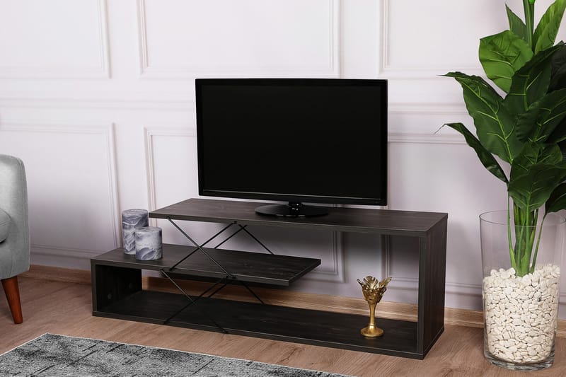 Tv-bänk Chyenne 120 cm - Mörkbrun - TV bänk & mediabänk