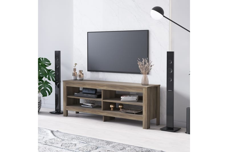 Tv-bänk Cologno 150x35 cm Brun - Hanah Home - TV bänk & mediabänk