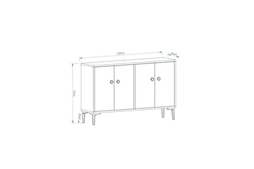 Tv-bänk Cria 120 cm - Vit - Möbler - TV- & Mediamöbler - TV bänk & mediabänk