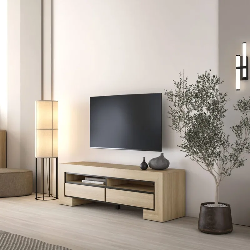 Tv-bänk Cuba II med 2 Lådor - Möbler - TV- & Mediamöbler - TV bänk & mediabänk