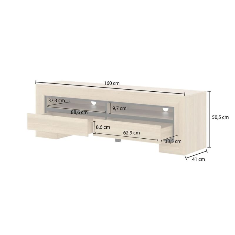 Tv-bänk Cuba II med 2 Lådor - Möbler - TV- & Mediamöbler - TV bänk & mediabänk