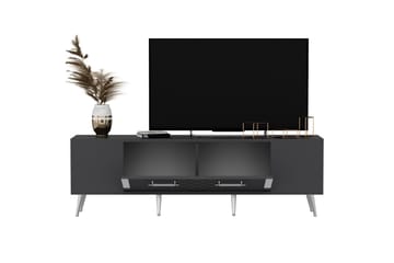 Tv-bänk Detas 150 cm - Antracit/Silver - Möbler - TV- & Mediamöbler - TV bänk & mediabänk