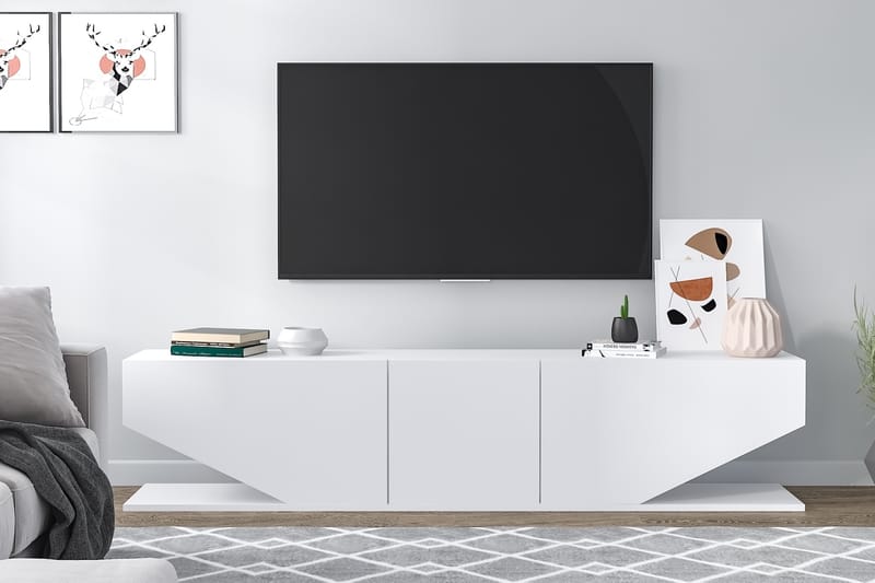 TV-bänk Dragaryd 180 cm - Vit - TV bänk & mediabänk