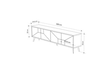 Tv-bänk Dune 180 cm - Antracit - Möbler - TV- & Mediamöbler - TV bänk & mediabänk