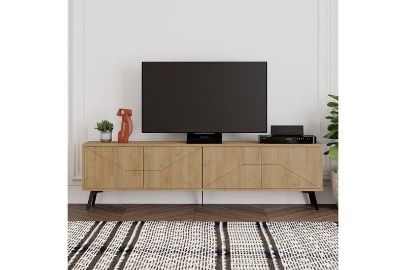 Tv-bänk Dune 180x29,6 cm Brun - Hanah Home - Möbler - TV- & Mediamöbler - TV bänk & mediabänk