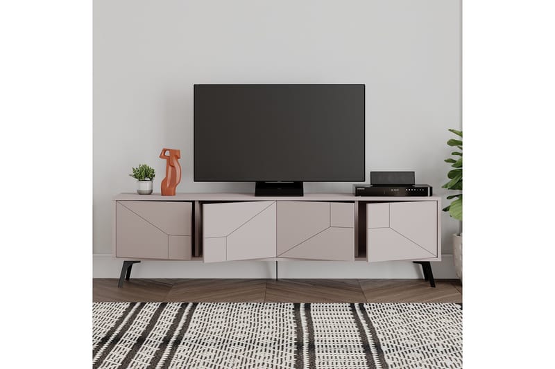 Dune Tv-bänk 180x29,6 cm Brun - Hanah Home - Möbler - TV- & Mediamöbler - TV bänk & mediabänk